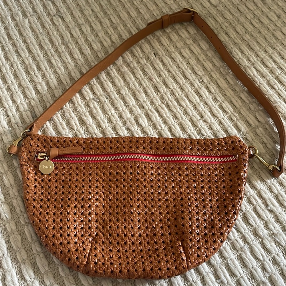 Clare V Grande Fanny in Tan Rattan